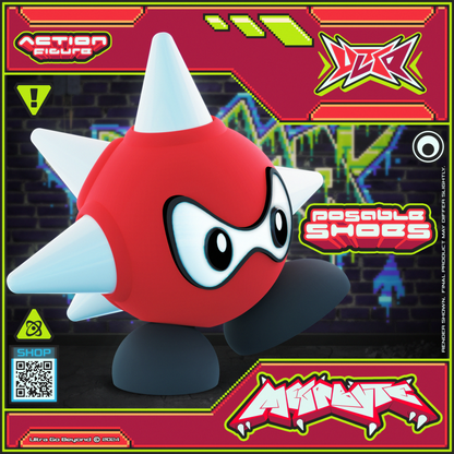 Red MegaByte Action Figure